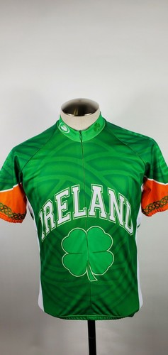 Performance Ireland Cycling Jersey Green Medium Celtic Knot Shamrock - Imagen 2 de 8