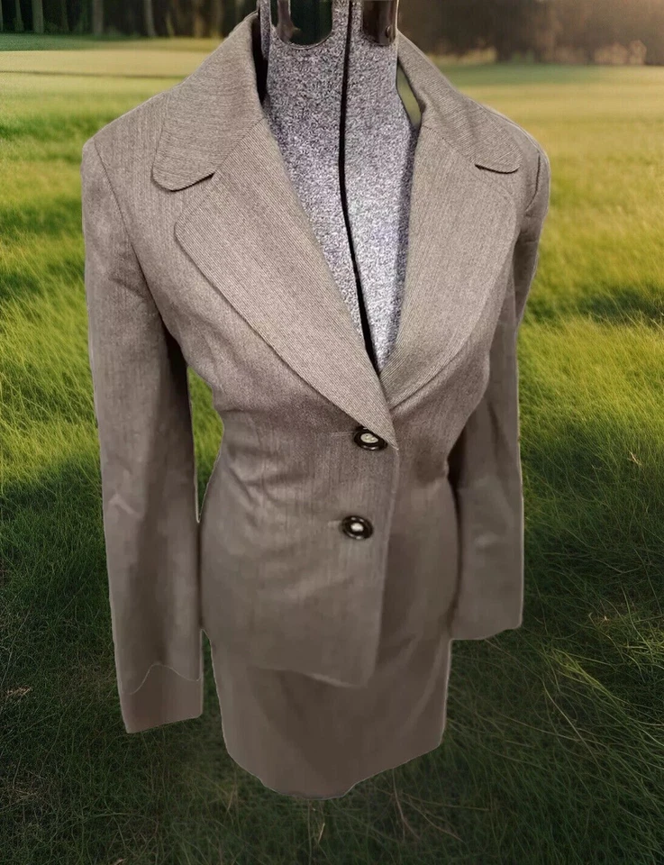 NUEVO Traje Falda Talbots Talla 8 Conjunto de Dos Piezas Lana Negocios Profesional 32X25 NUEVO Foto 3 de 4