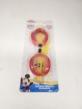 Disney Mickey Mouse Swim Goggles UV Protection/Latex Free/Adjustable/Age 3 NEW