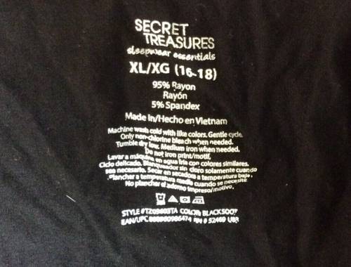 Camicia sciolta Secret Treasures taglia XL nera a maglia rayon con orlo arricciato - Foto 4 di 4