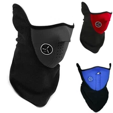 Women Men Winter Fleece Thermal Balaclava Windproof Half Face Mask for Riding US