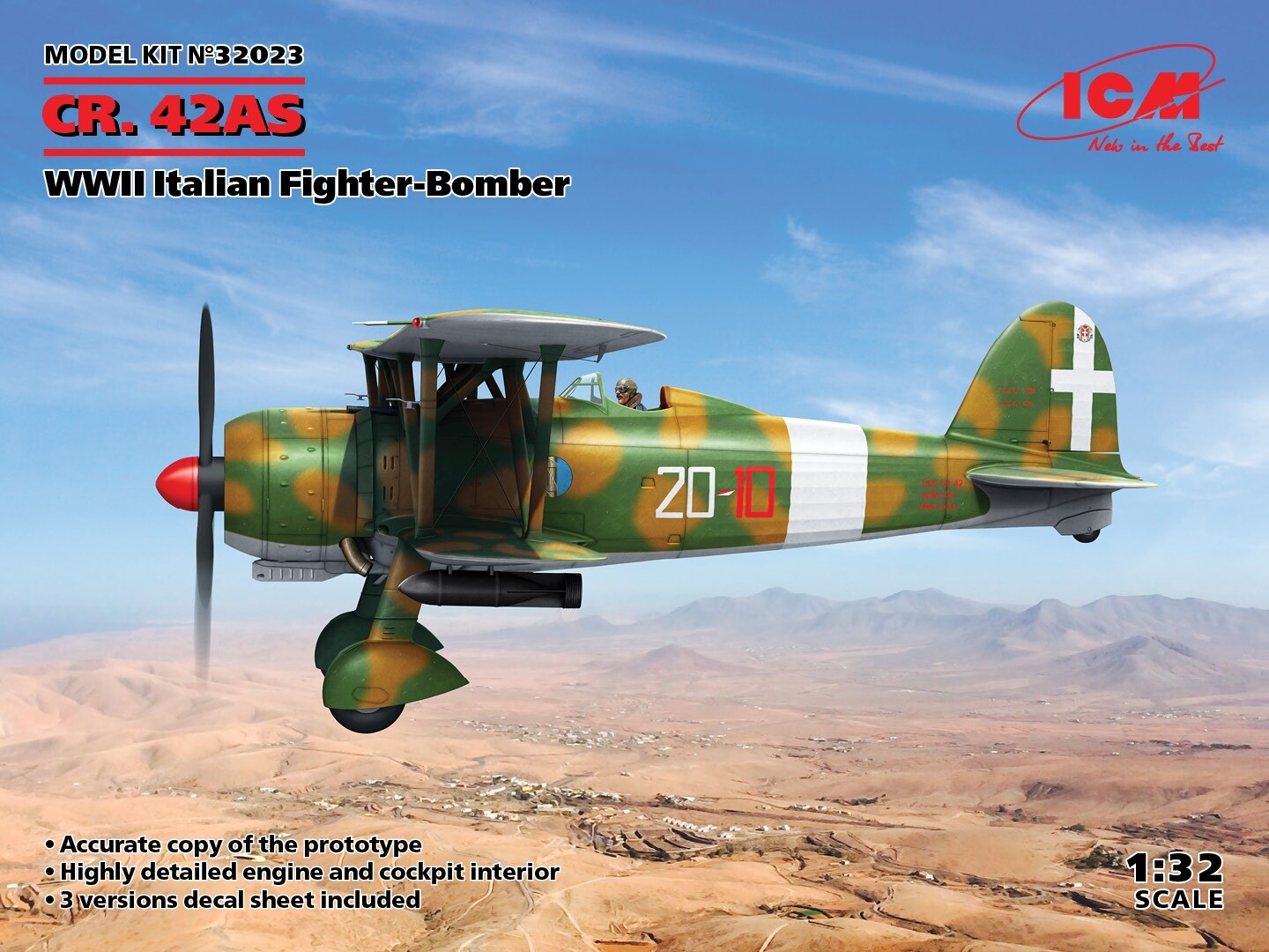 ICM 32023 1:32 CR. 42AS, WWII Italian Fighter-Bomber