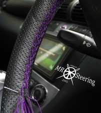 Per Mercedes W163 ML Perforata Copertura Del Volante IN Pelle Viola Doppio Stich
