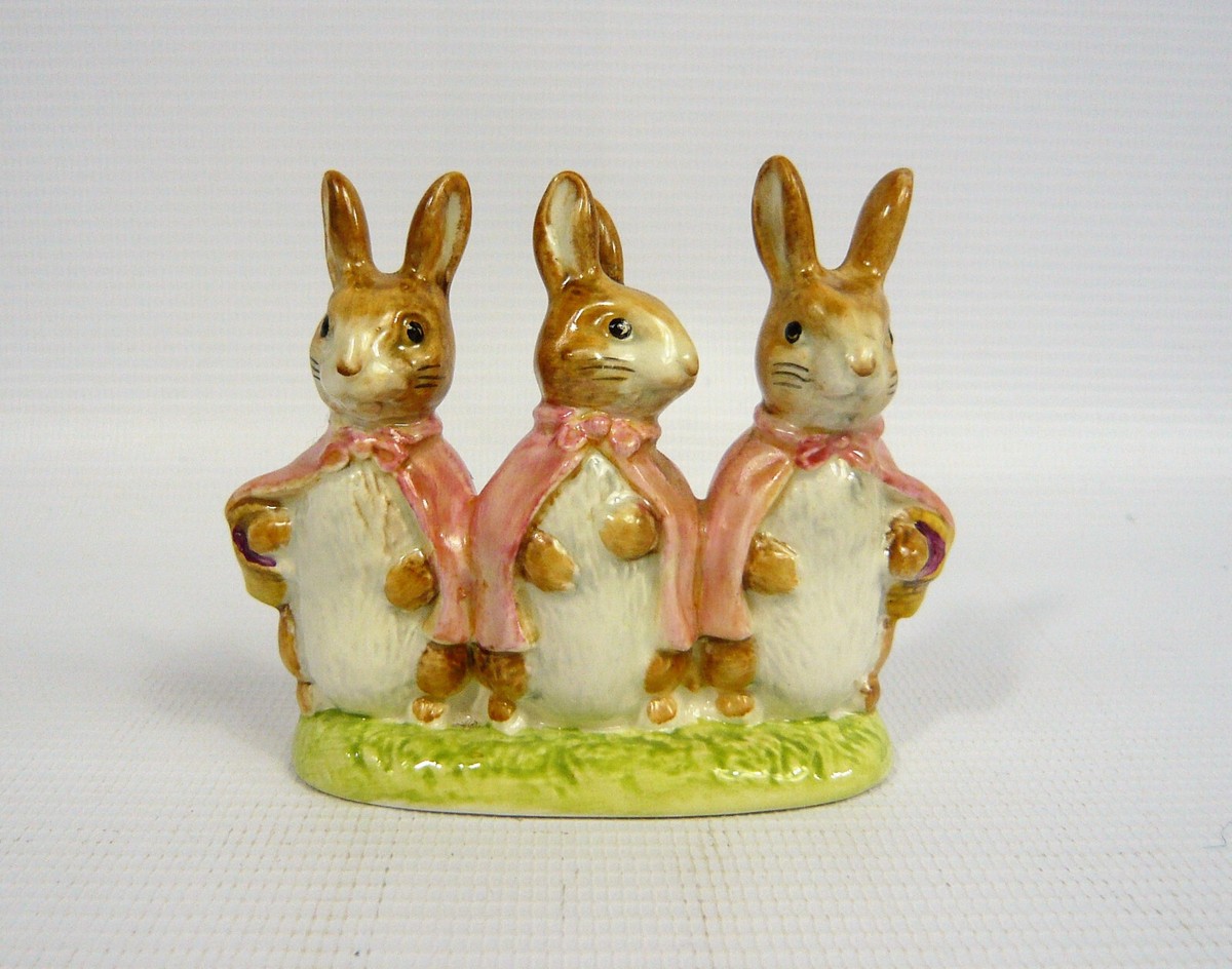 Vintage Beswick England Beatrix Potter - Flopsy, Mopsy & Cotton