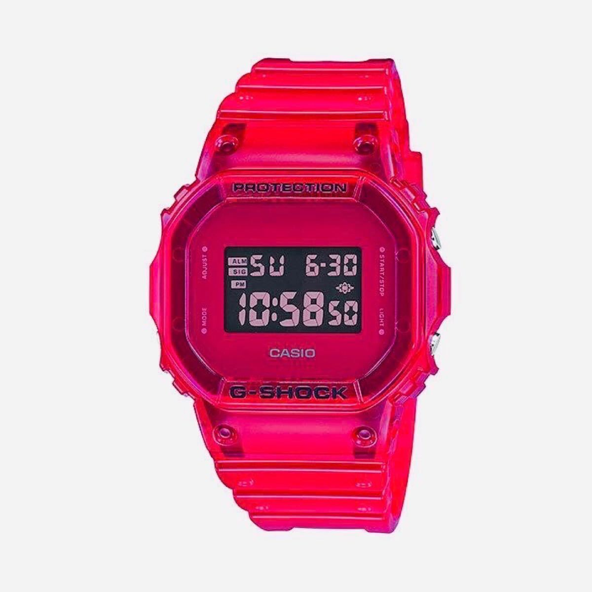 CASIO G-SHOCK DW-5600SB-4JF Color Skeleton Series Red Watch CASIO G-SHOCK DW-5600SB-4JF Color Skeleton Series Red Watch