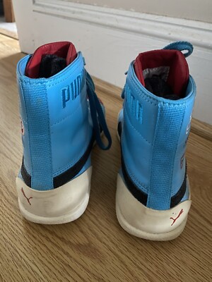 Rare signed Richard petty puma shoes Richard Petty Autographed Puma High Top Blue Racing Shoes  main image 2