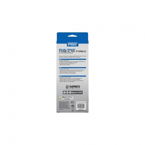 KMD Type C to Type C Charge Cables for PS5 DOUBLE PACK 10Ft - Picture 4 of 4