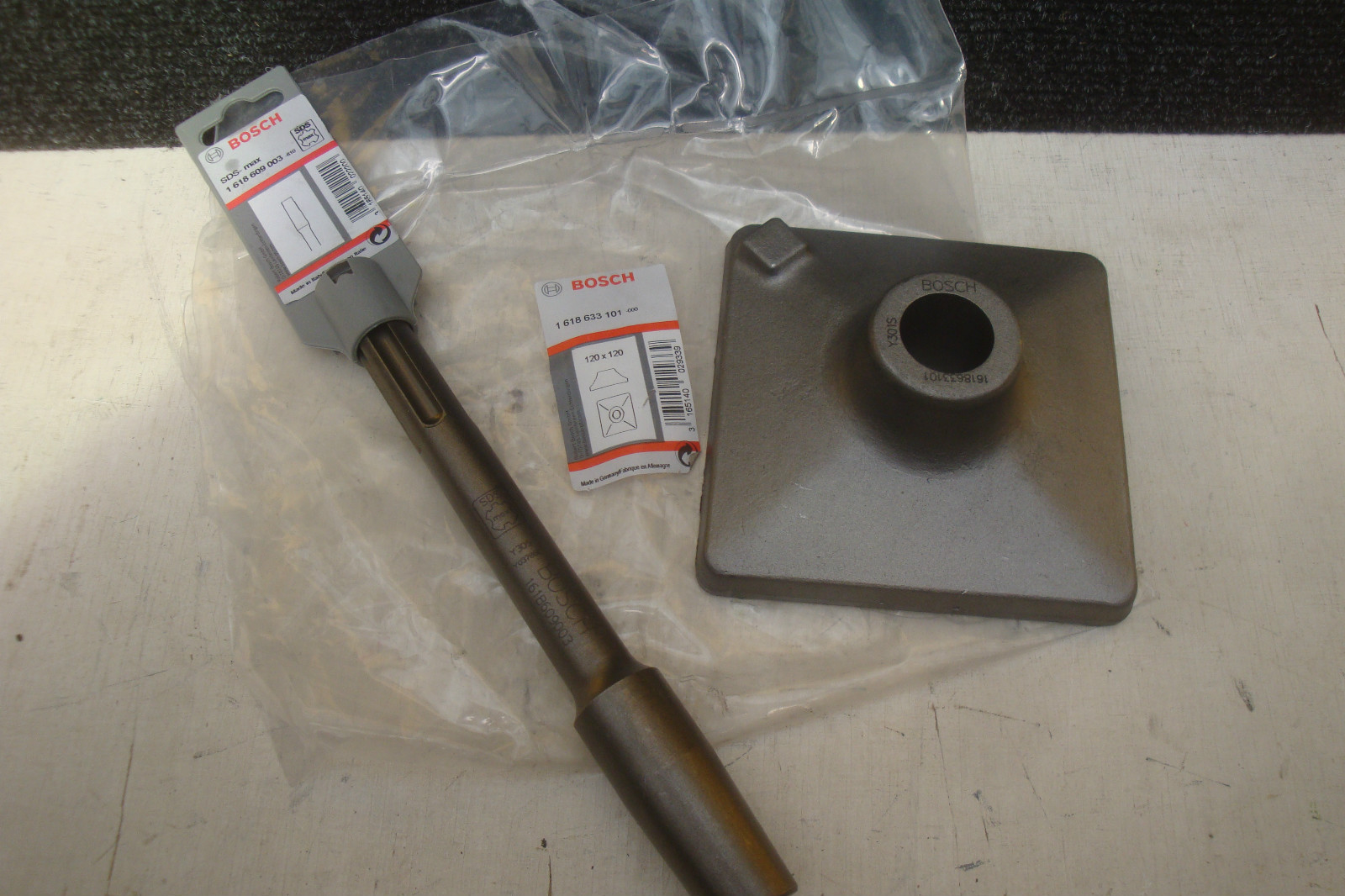 Bosch SDS Max Taper Adaptor 120mm Tamper Plate 1 618 609 003 1 618