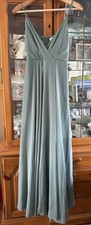 BHLDN V-Neck Maxi Bridesmaid Sage Green Gown Size M