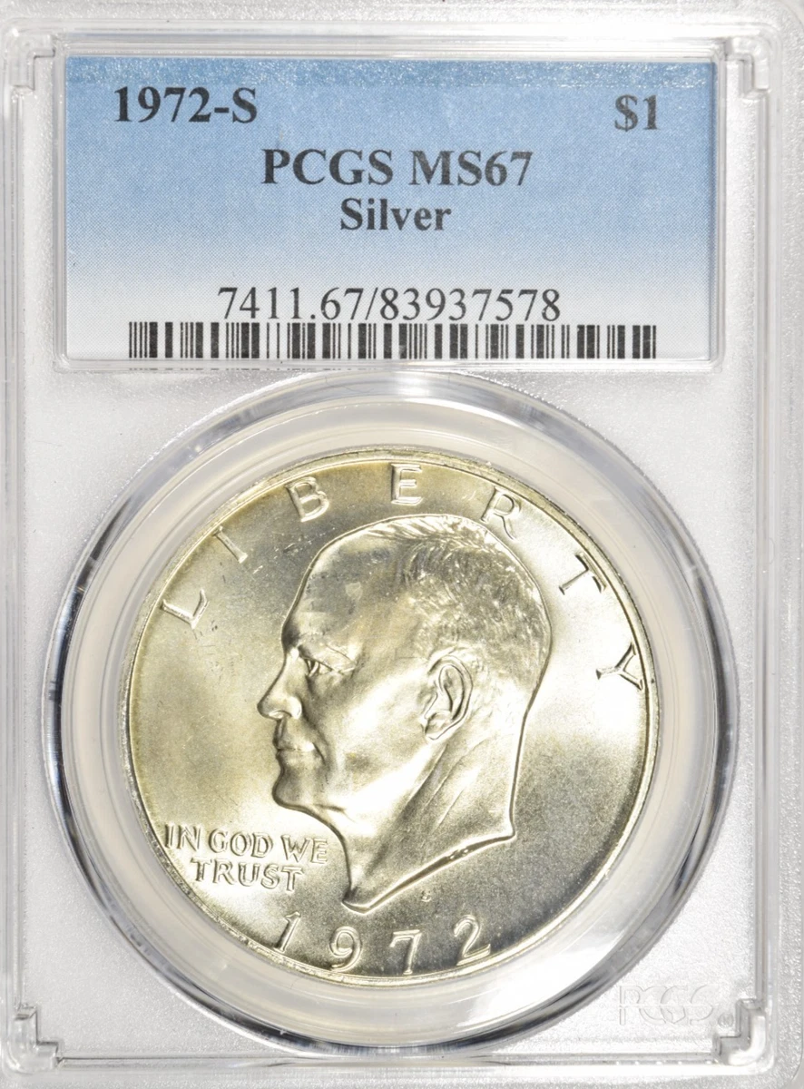 アメリカ　銀貨 1972-S アイゼンハワー　シルバーダラー NGC MS67 MS 67 Graded 1972 Eisenhower Dollars (1971-1978) for sale | eBay