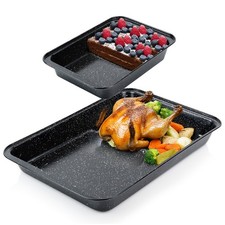 Ofenform Granit 28x19/47,5x32 cm 2er Set Auflaufform Backform Ofenblech