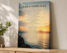Death Is Nothing at All Poem Wall Art Memoria...