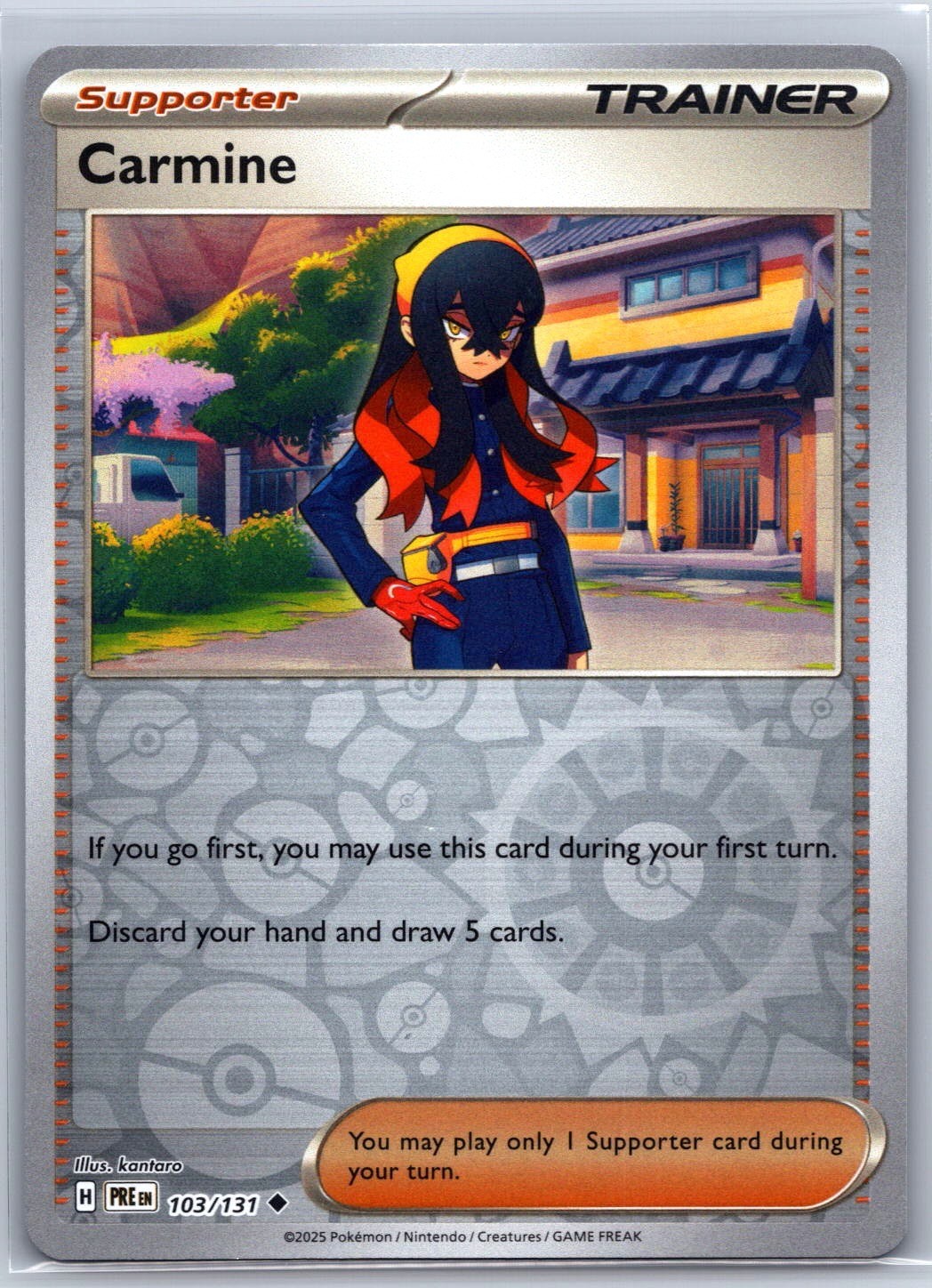 Carmine 103/131 Uncommon Prismatic Evolutions Pokemon Reverse Holo Near Mint