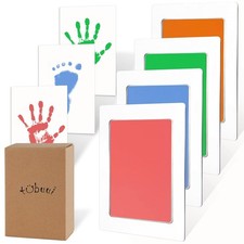 4-Pack Baby Footprint Kits,Inkless Hand and Footprint Kit,Clean Touch Baby Handp