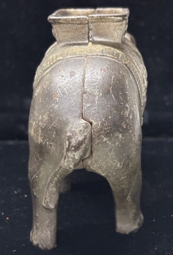 Antique Vintage Cast Iron Circus Asian Elephant Still Bank Coin Piggy Bank Decor - Picture 4 of 6
