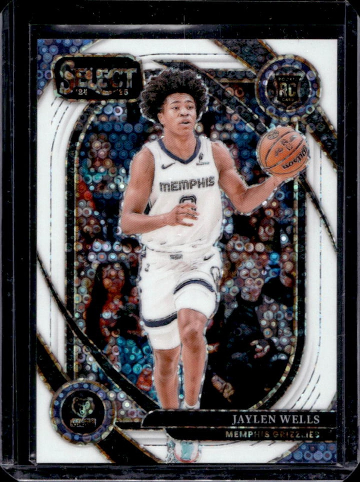 2024-25 Select Jaylen Wells Courtside RC White Disco Prizm #61/75 Grizzlies