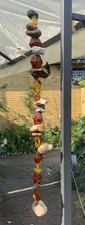 Einzigartige Dekokette H&uuml;hnerg&ouml;tter + Bernstein, maritimes Kunsthandwerk Nordsee