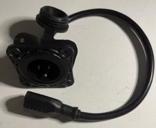 15 Amp 125V AC Power Inlet Port Plug with Integrated 18" Extension Cord RV Boat