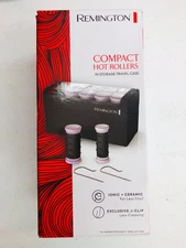 Remington Compact Ceramic Dual Voltage Hot Rollers for Long and Short Hair .