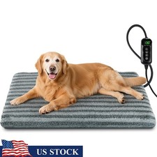 Pet Heating Pad Adjustable Temperature Chew Resistant Waterproof Safe Dogs Cats