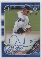 2019 Bowman Draft Chrome Pick Blue Refractor /150 Jimmy Lewis #CDA-JL Auto 2f9