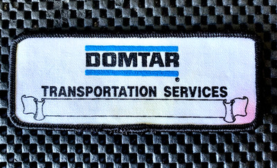 DOMTAR TRANSPORTATION SERVICES EMBROIDERED SEW ON ONLY PATCH TRUCKING 5'' x 2''