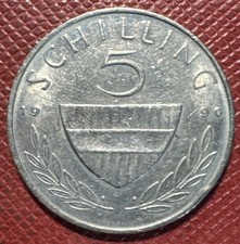 Austria 1990 Copper-Nickel 5 Schilling. KM# 2889a