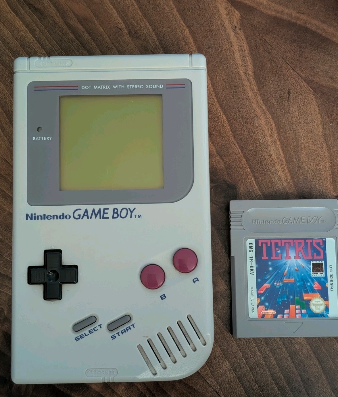 Original Nintendo Game Boy DMG + Tetris -Working With Screen Fault  See Video