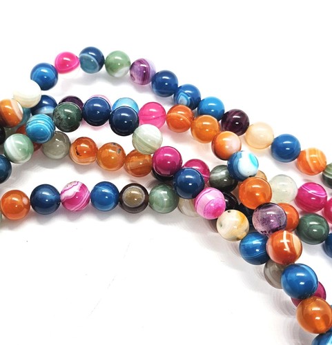 Semi Precious Gemstone Craft Beads Stones 4mm 6mm 8mm - Jade, Agate Dragon Vein - Picture 50 of 59