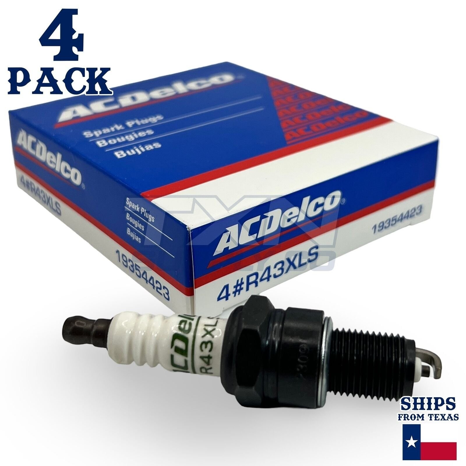 4 Pack ACDelco Standard Spark Plugs 1991-1994 for Ford Festiva 1.3L ps
