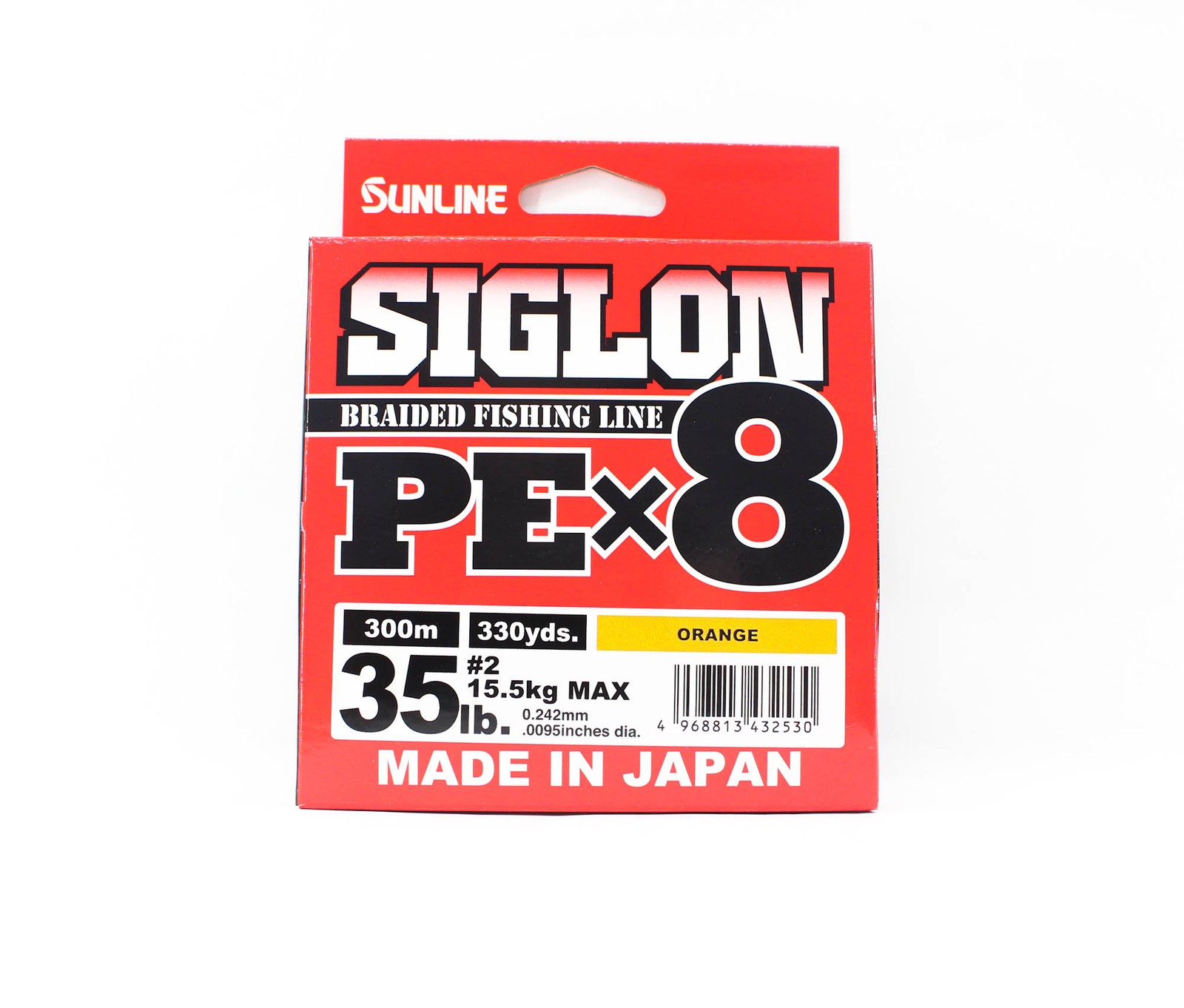 Sunline P.E Line X8 Siglon 300M P.E 2 35LB Orange (2530)
