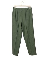 Pendleton Virgin Wool Trousers Dress Pants Fully Lined Size 10 Green Made In USA