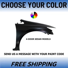 NEW Painted Passenger Side Front Fender For 2012-2015 Honda Civic 4-Door Sedan