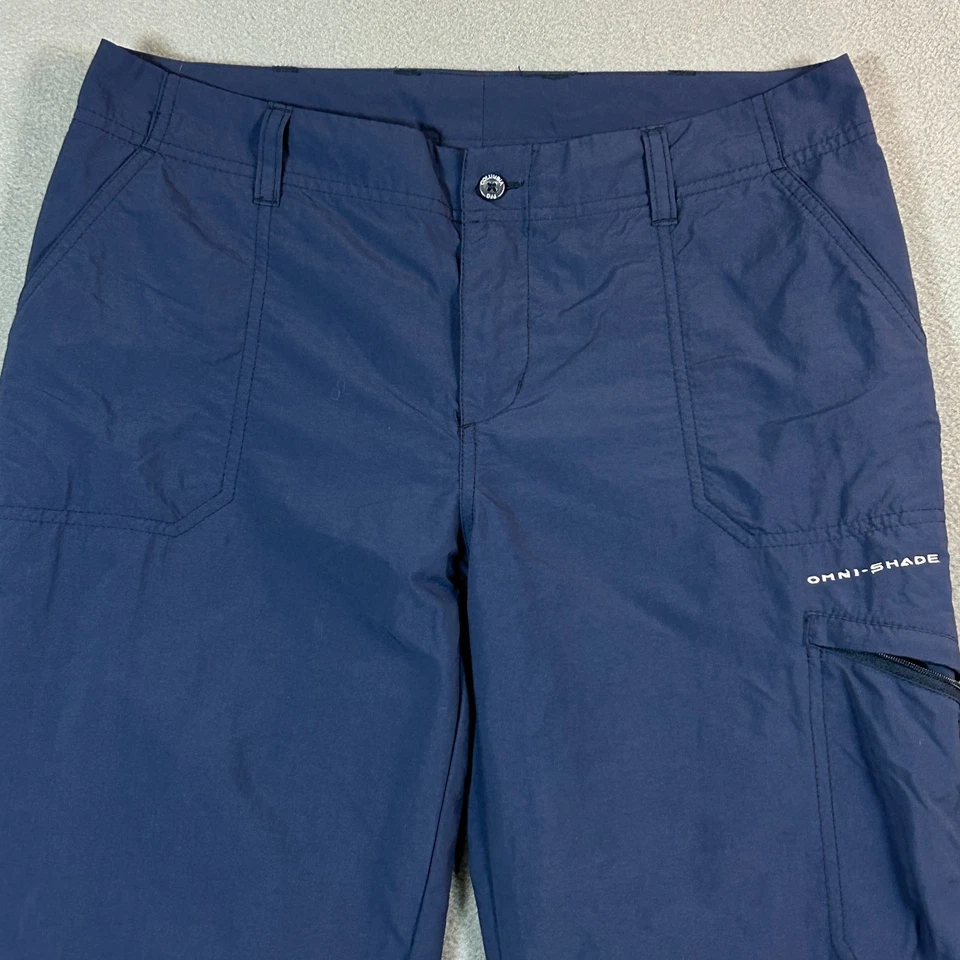 Columbia Pants Womens Size 4 Blue Stretch Nylon Hiking Pants Omni Shade Zipper - Image 3 of 4