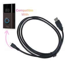 USB Charger for Ring Enabled Ring Video Doorbell 2/3/Plus / 4 2020 Release 