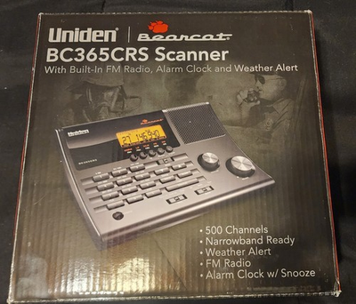 #ad Uniden Bearcat BC365CRS Scanner 500 Channels FM Radio Alarm Clock Used. $85.00