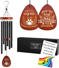 Wind Chimes for Loss of Pet Dog, Dog Memorial Sympathy Remembrance Gift, Pet Mem