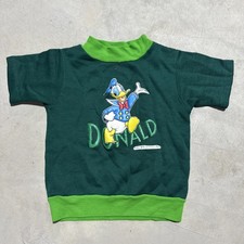 Vintage 1980s Walt Disney World Land Sweatshirt Donald Duck Youth SZ 5-6 Sears