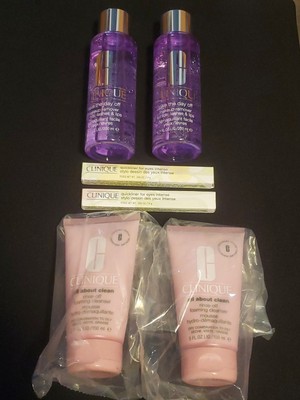 (2) Clinique Makeup Remover (2) Foaming Cleanser W/ 1oz Travel (2) Quickliner 