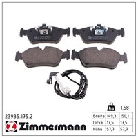 Zimmermann Bremsbelagsatz, Scheibenbremse 23935.175.2 FüR BMW