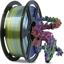 FLASHFORGE Silk Tri-Color PLA Filament 1.75mm, Coextrusion Red Yellow Blue Tripl