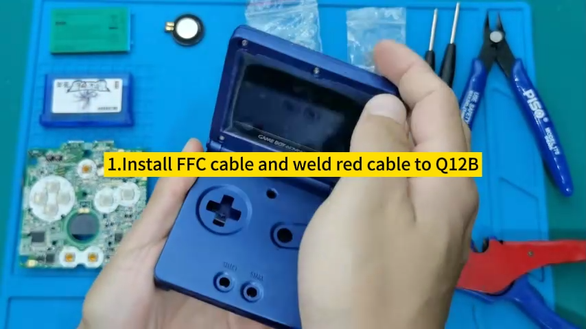 GBA SP IPS LCD Backlight Screen Kit+Shell Drop in Easy For GameBoy