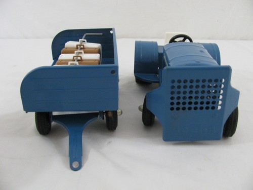 1962 Tonka Toys Blue Airlines Luggage Service Tractor & Trailer #420 VG Read! - Picture 6 of 16