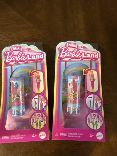 Lot 2 Barbie Land Mini Color Reveal Micro Dolls NEW Mattel Play Toy Girl Child
