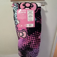 Hello Kitty Sherpa Lined Polyester Sleeping Bag Reversible Zipper 1-Person