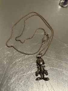 EUC! .925 Sterling Silver Warner Bros Marvin Martian Articulated Pendant CA 1994