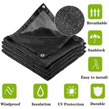 60 UV Sunblock Shade Cloth Garden Plant Cover Net Greenhouse Patio w/ Grommets