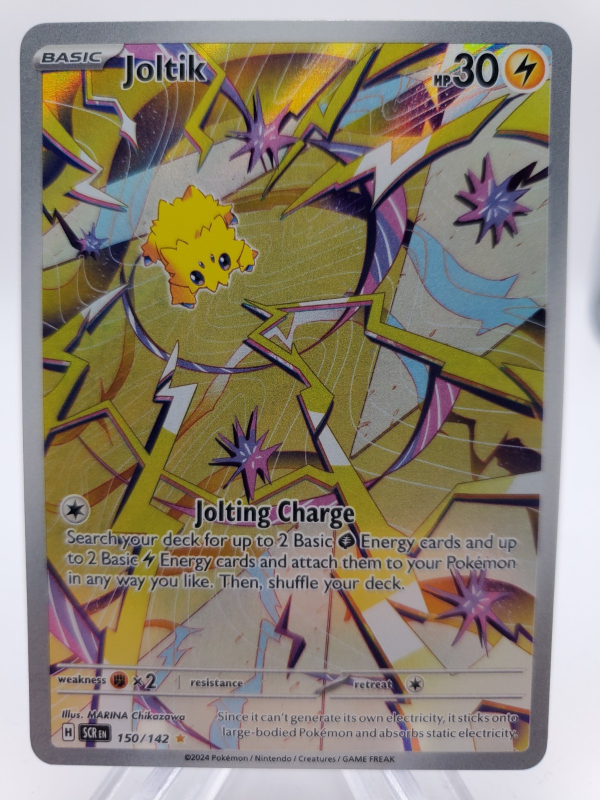 Joltik 150/142 Stellar Crown IR Holo Pokemon Card NM Condition