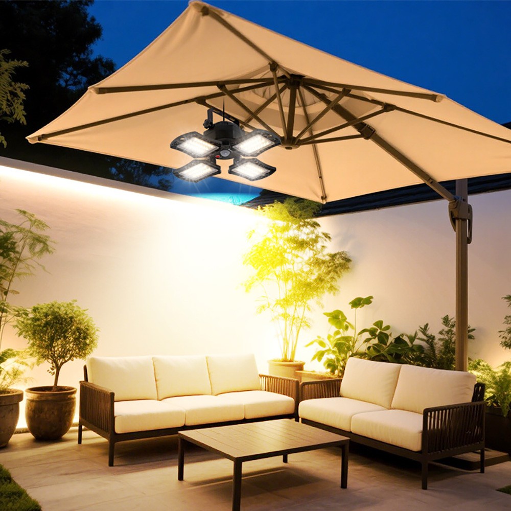 168LED Solar Pendant Light Outdoor Indoor Solar Powered Motion Sensor Shed Light