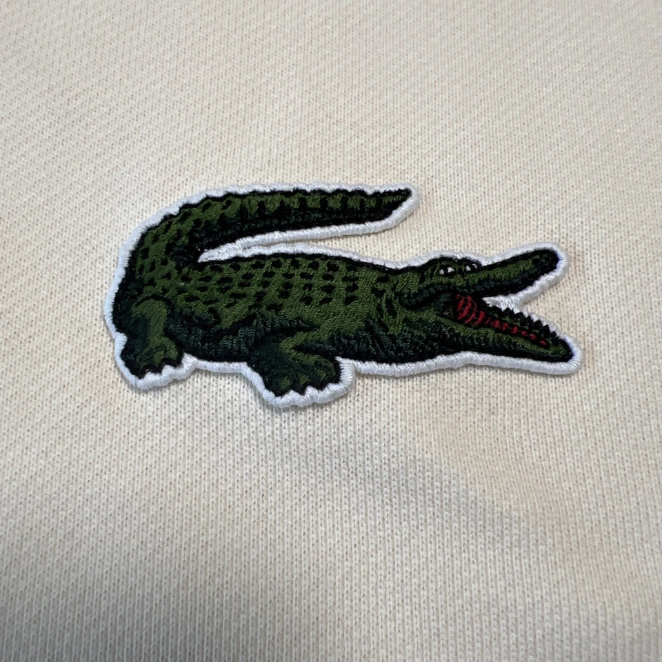 Lacoste Unisex Med Cotton Loose Fit Hoodie. Embroidered Logos. Heavyweight $155 - Image 3 of 4